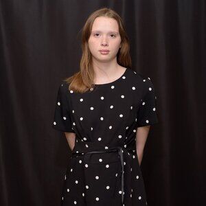 Ann Taylor Black and White Sheath Mini Dress